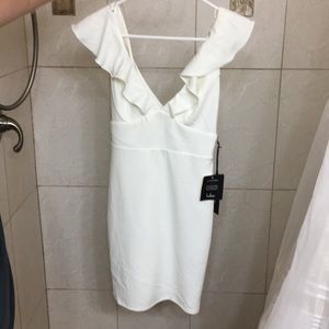 Lulus white sleeveless bodycon dress